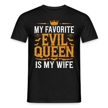 Ma méchante reine préférée est ma femme - Halloween - T-shirt homme - noir - Devant - AI Model Male 178 light (178cm)