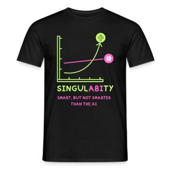 Abitur Abi Artificial Intelligence AI Degree AI - Men's T-Shirt - black - Front - AI Model Male 178 light (178cm)