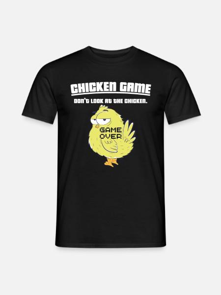 Hühnerspiel Do Not Look Lustig - Männer T-Shirt - Schwarz