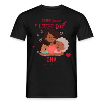 Meine Ganze Liebe Für Oma - Männer T-Shirt - Schwarz - Vorne - AI Model Male 178 light (178cm)