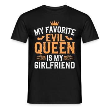 My Favorite Evil Queen Is My Girlfriend - Men's T-Shirt - black - Front - AI Model Male 178 light (178cm)