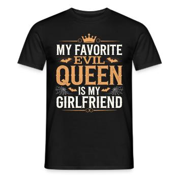 My Favorite Evil Queen Is My Girlfriend - Men's T-Shirt - black - Front - AI Model Male 178 light (178cm)