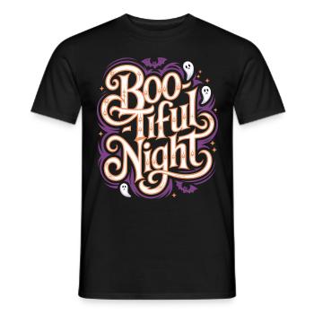 Boo-Tiful Nuit Halloween Effrayant Drôle - T-shirt homme - noir - Devant - AI Model Male 178 light (178cm)