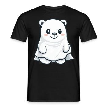Eisbär Halloween Lustig Geist - Männer T-Shirt - Schwarz - Vorne - AI Model Male 178 light (178cm)