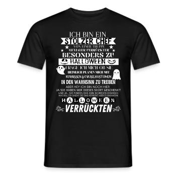 Stolzer Chef Verrückter Truppe Halloween Spaß - Männer T-Shirt - Schwarz - Vorne - AI Model Male 178 light (178cm)