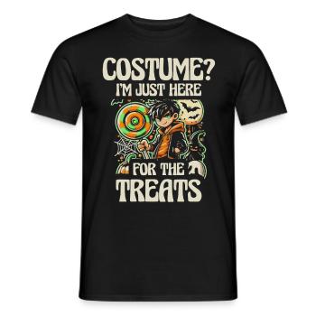 Costume I'm just here for the goodies, Halloween - Men's T-Shirt - black - Front - AI Model Male 178 light (178cm)