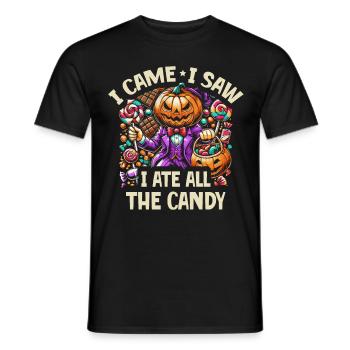 I came to see that I had all the sweets - Men's T-Shirt - black - Front - AI Model Male 178 light (178cm)