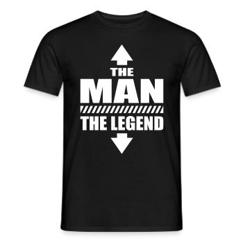 Manden Legenden Macho Casanova Ordsprog - Mænd T-shirt - sort - Foran - AI Model Male 178 light (178cm)