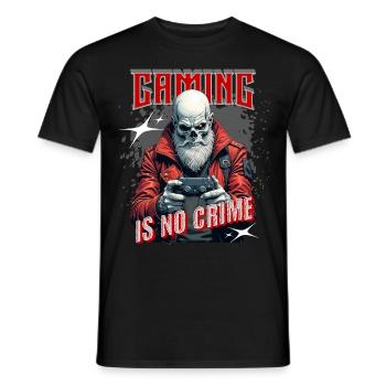 Gaming Ist Kein Verbrechen – Gamer Statement für - Männer T-Shirt - Schwarz - Vorne - AI Model Male 178 light (178cm)