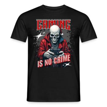 Gaming Ist Kein Verbrechen – Gamer Statement für - Männer T-Shirt - Schwarz - Vorne - AI Model Male 178 light (178cm)
