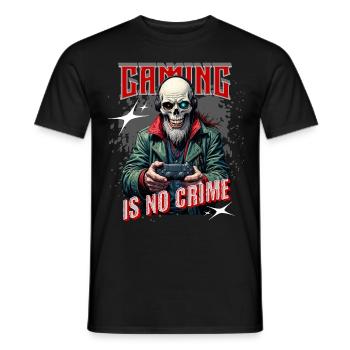 Gaming Ist Kein Verbrechen – Gamer Statement für - Männer T-Shirt - Schwarz - Vorne - AI Model Male 178 light (178cm)