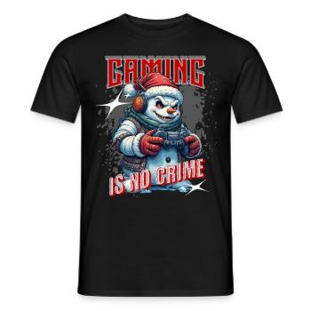 Gaming Ist Kein Verbrechen – Gamer Statement für - Männer T-Shirt - Schwarz - Vorne - AI Model Male 178 light (178cm)