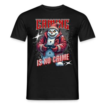 Gaming Ist Kein Verbrechen – Gamer Statement für - Männer T-Shirt - Schwarz - Vorne - AI Model Male 178 light (178cm)