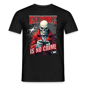 Gaming Ist Kein Verbrechen – Gamer Statement für - Männer T-Shirt - Schwarz - Vorne - AI Model Male 178 light (178cm)