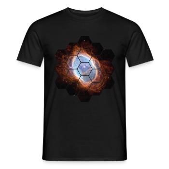 Image Univers De La Nébuleuse De L’anneau Austral Espace Webb - T-shirt homme - noir - Devant - AI Model Male 178 light (178cm)