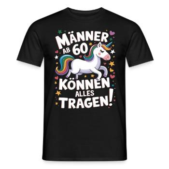 60. Geburtstag Mann 60 Jahre Deko Lustig Geschenk - Männer T-Shirt - Schwarz - Vorne - AI Model Male 178 light (178cm)