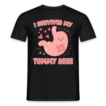 Gesundheit Healthcare Bauchschmerzen überlebt - Männer T-Shirt - Schwarz - Vorne - AI Model Male 178 light (178cm)