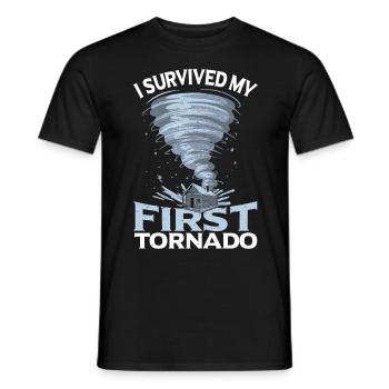 Tornade Tornade Météo Tempête Temps violent - T-shirt homme - noir - Devant - AI Model Male 178 light (178cm)