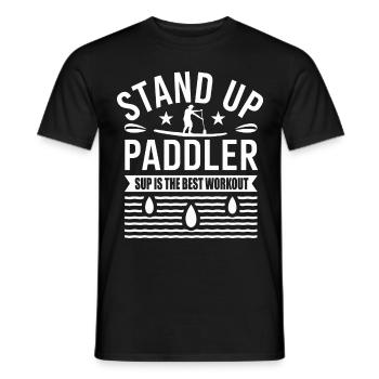 Stand Up Paddler - Men's T-Shirt - black - Front - AI Model Male 178 light (178cm)