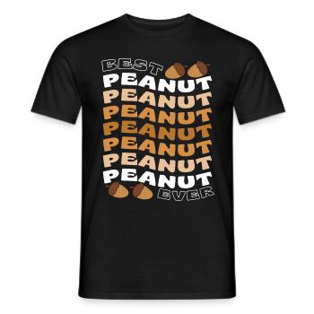 Meilleur amateur de cacahuètes de tous les temps, l’écureuil - T-shirt homme - noir - Devant - AI Model Male 178 light (178cm)