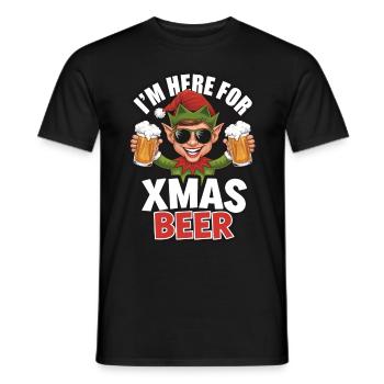 Citation de Noël sur la bière de Noël Elf - T-shirt homme - noir - Devant - AI Model Male 178 light (178cm)
