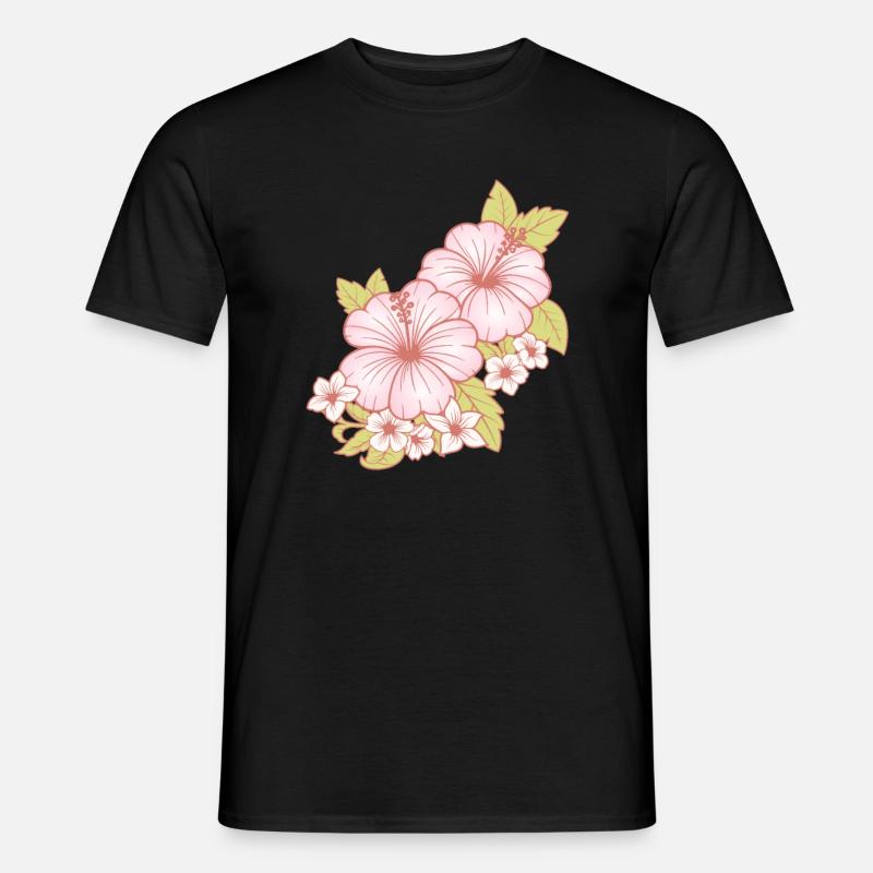 Hawaii Hawaiianisches Mädchen Hibiskusblüte - Männer T-Shirt - Schwarz