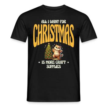 Tout ce que Noël souhaite pour plus de fournitures d’artisanat - T-shirt homme - noir - Devant - AI Model Male 178 light (178cm)