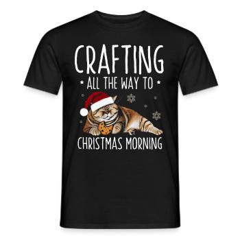 Crafts to Holiday Creativity Christmas Morning - Men's T-Shirt - black - Front - AI Model Male 178 light (178cm)