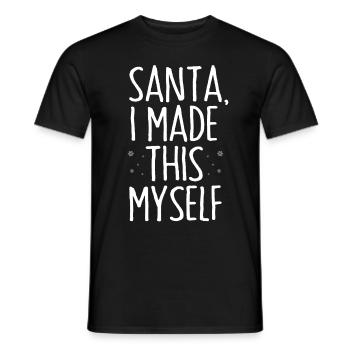 Santa Claus Homemade Handmade Gift - Men's T-Shirt - black - Front - AI Model Male 178 light (178cm)