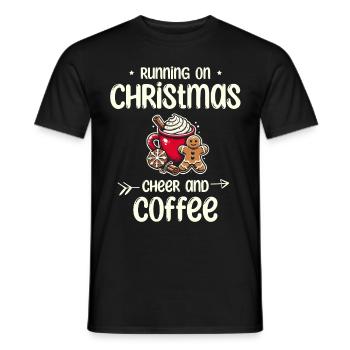 Réjouissez-vous Ambiance de Noël Amateurs d’énergie du café - T-shirt homme - noir - Devant - AI Model Male 178 light (178cm)