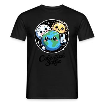 Celestial Selfie Totality Spring Solar Eclipse - Men's T-Shirt - black - Front - AI Model Male 178 light (178cm)