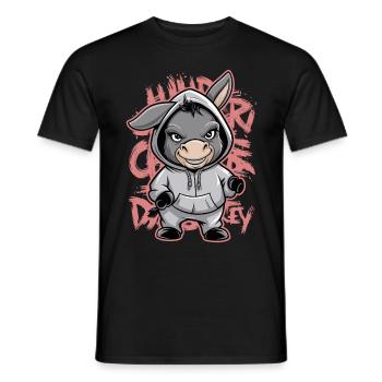 Esel Urban Animal Style Tierliebhaber - Männer T-Shirt - Schwarz - Vorne - AI Model Male 178 light (178cm)