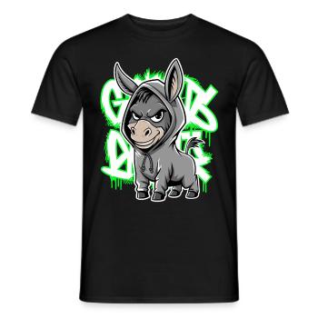 Esel Urban Animal Style Tierliebhaber - Männer T-Shirt - Schwarz - Vorne - AI Model Male 178 light (178cm)