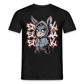 Esel Urban Animal Style Tierliebhaber - Männer T-Shirt - Schwarz - Vorne - AI Model Male 178 light (178cm)