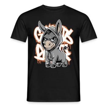 Esel Urban Animal Style Tierliebhaber - Männer T-Shirt - Schwarz - Vorne - AI Model Male 178 light (178cm)