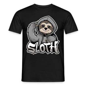 paresseux Hip-Hop Style urbain Drôle d’animal - T-shirt homme - noir - Devant - AI Model Male 178 light (178cm)