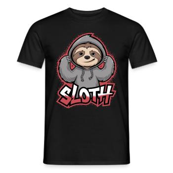 paresseux Hip-Hop Style urbain Drôle d’animal - T-shirt homme - noir - Devant - AI Model Male 178 light (178cm)