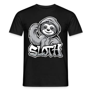 paresseux Hip-Hop Style urbain Drôle d’animal - T-shirt homme - noir - Devant - AI Model Male 178 light (178cm)