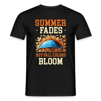 Sommer Verblasst, Aber Herbstfarben Blühen Herbst - Männer T-Shirt - Schwarz - Vorne - AI Model Male 178 light (178cm)