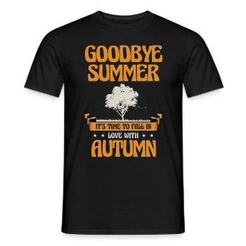 Auf Wiedersehen Sommer Ist Es Zeit Sich Herbstfans - Männer T-Shirt - Schwarz - Vorne - AI Model Male 178 light (178cm)