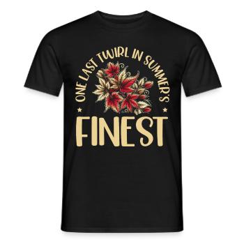 Last whirl best, inviting autumn meeting - Men's T-Shirt - black - Front - AI Model Male 178 light (178cm)