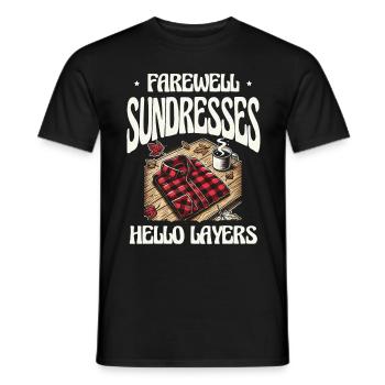 Abschiedssondresse Hallo Schichten Herbstmodie - Männer T-Shirt - Schwarz - Vorne - AI Model Male 178 light (178cm)