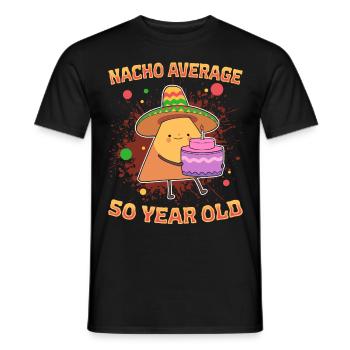 Nacho Vieillissement Humour Nacho Moyenne 50 ans - T-shirt homme - noir - Devant - AI Model Male 178 light (178cm)