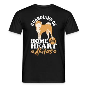 Akita Berger Vintage Cadeau Maman Chien Maman - T-shirt homme - noir - Devant - AI Model Male 178 light (178cm)