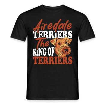Airedale Rescue Terrier Airedale Terrier - Männer T-Shirt - Schwarz - Vorne - AI Model Male 178 light (178cm)