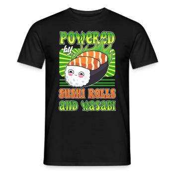 Sushi buffet for adults - Men's T-Shirt - black - Front - AI Model Male 178 light (178cm)