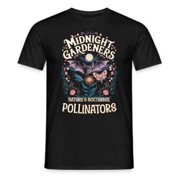 Moths Bats Night Pollinators - Men's T-Shirt - black - Front - AI Model Male 178 light (178cm)