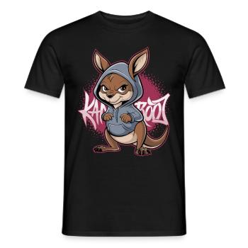 Känguru Kangaroo Australische Tiere - Männer T-Shirt - Schwarz - Vorne - AI Model Male 178 light (178cm)
