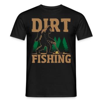 Metalldetektor, großes Fuß-T-Shirt, - Männer T-Shirt - Schwarz - Vorne - AI Model Male 178 light (178cm)