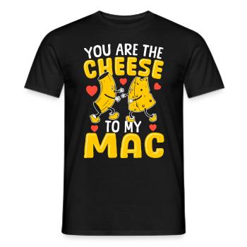 Mac and Cheese Du bist der Käse für meinen Mac - Männer T-Shirt - Schwarz - Vorne - AI Model Male 178 light (178cm)